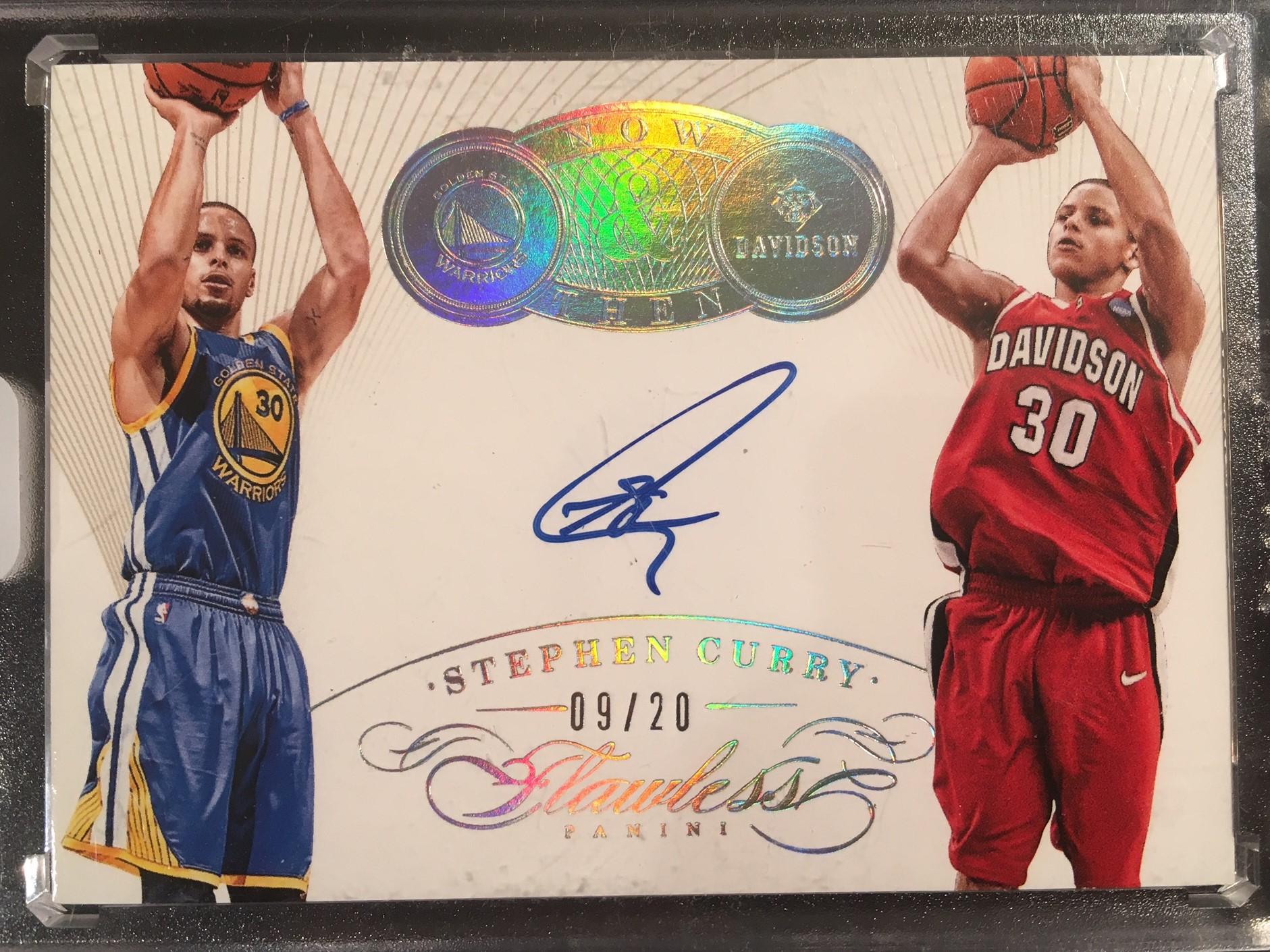 2014-15 Panini Flawless Stephen Curry Now and Then