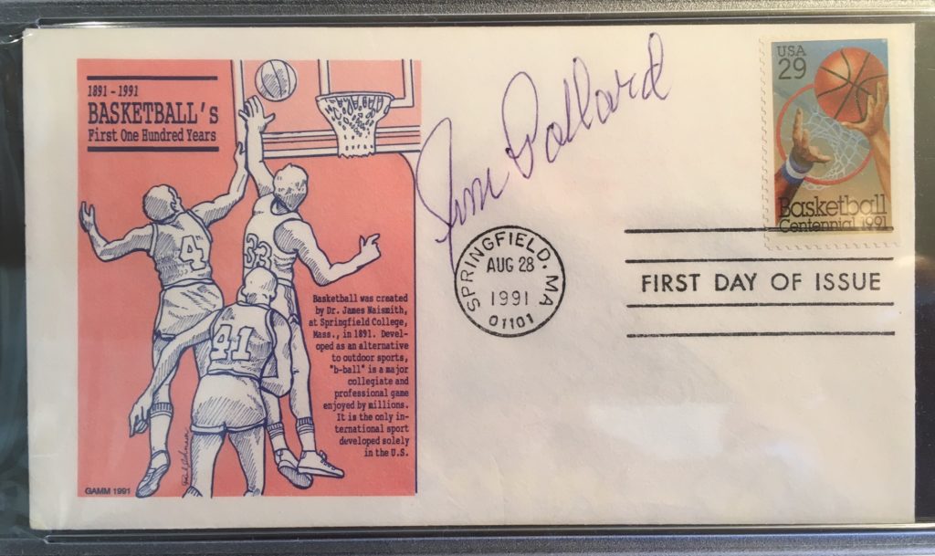 Jim Pollard Signed First Day Cover